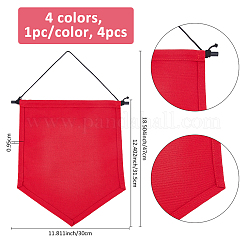 4 support mural en polyester 4 couleurs pour broche&nbsp;DIY-FH0008-18
