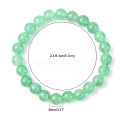 Gefärbte natürliche grüne Aventurin Perlen Stretch Armbänder&nbsp;BJEW-Q305