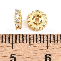 Messing Micro Pave klare Zirkonia Perlen&nbsp;CU-CBAF71E-02G