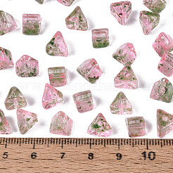 Cuentas de vidrio transparente de Picasso&nbsp;SEED-Q039-02K