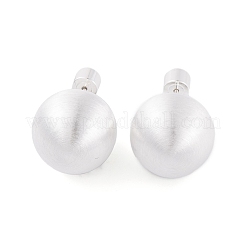 Falsi tappi per orecchie in ottone da trafila a sfera rotonda per donna&nbsp;EJEW-G391-24A-S