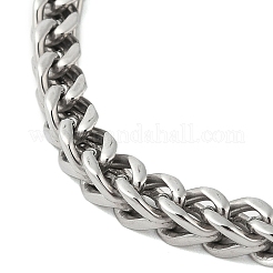 Anlaufgeschützte Weizenkettenarmbänder aus 304er Edelstahl für Herren&nbsp;BJEW-B093-04P