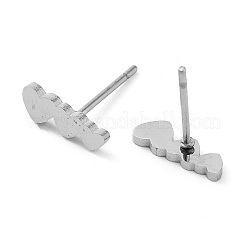Pendientes de botón de acero inoxidable 304 que no se deslustran&nbsp;EJEW-M242-02N-P