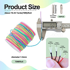 1 rouleau de cordon élastique rond en polyester&nbsp;DIY-CD0001-47