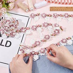 Bordure en dentelle de polyester brodée&nbsp;DIY-WH0292-80