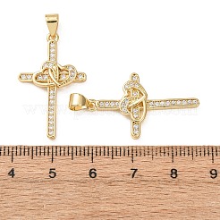 Gestell Messing micro ebnen Zirkonia Anhänger&nbsp;ZIRC-C040-45G-02