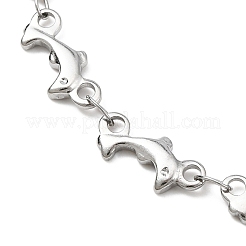 Bracelet à maillons dauphins en acier inoxydable 304 anti-ternissement&nbsp;BJEW-JB09893