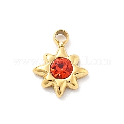 Stern 304 Edelstahl Strass Charms&nbsp;STAS-L283-31G