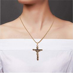 Kreuz-Anhänger-Halskette mit Jesus-Kruzifix&nbsp;JN1109C