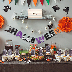 Halloween-Dekorationspapier-Flaggenbanner&nbsp;DIY-WH0453-12B