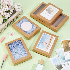 Cajas de papel kraft plegables para caramelos con ventana visible&nbsp;LS-CON-WH0123-22