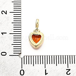 Messing ebnen Zirkonia Charms&nbsp;LS-KK-Q097-03B-G