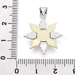 Messing micro pave klare zirkonia anhänger&nbsp;KK-T080-14B-GP