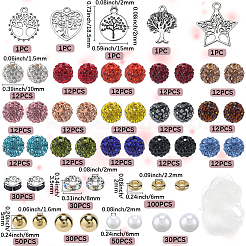 DIY-Armband-Sets zum Basteln aus runden Polymer-Ton-Strassen und ABS-Kunststoffperlen&nbsp;DIY-SP0002-87