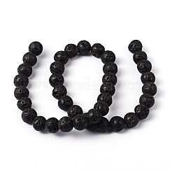Brins de perles de pierre de lave naturelle&nbsp;X-g434-9