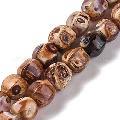 Naturbrand Knistern Achat Perlen Stränge&nbsp;G-G163-B01-01