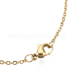 201 colliers pendentifs en acier inoxydable&nbsp;NJEW-S105-JN601-45-2