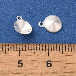 Ionenplattierung (IP) 304 Edelstahl Anhänger spitze Rückseite Strass-Einstellungen&nbsp;STAS-U025-05A-S