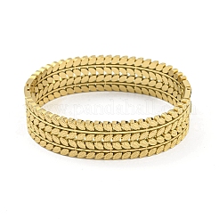 Brazaletes con bisagras huecas de acero inoxidable 304 para mujer&nbsp;BJEW-D044-05B-G