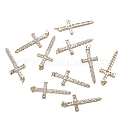 Pendenti in ottone micro zirconi chiari&nbsp;ZIRC-F120-038G
