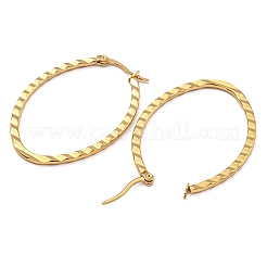 202 ovale Creolen aus Edelstahl&nbsp;EJEW-H003-37G