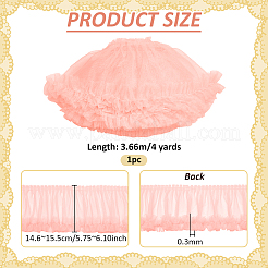 4 yard di pizzo plissettato in poliestere&nbsp;OCOR-PH0007-69A