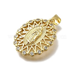 Pendentifs avec zircon cubiques à micro-pavés en laiton&nbsp;KK-C090-35G-05