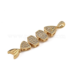 Messing micro pave klare zirkonia anhänger&nbsp;CU-CBAF17A-24G