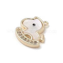 Pendenti in zirconi cubici trasparenti in micro pavè di ottone&nbsp;KK-A207-07G