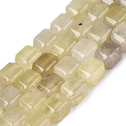 Hebras de cuentas de cuarzo limón natural calentadas&nbsp;G-Q608-10L