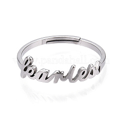 Bague réglable en acier inoxydable 304&nbsp;RJEW-L107-031P