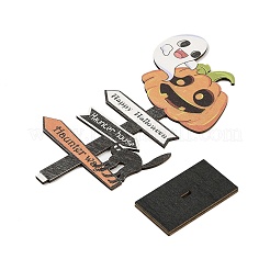 Panneau en bois d'Halloween&nbsp;DJEW-M016-01B