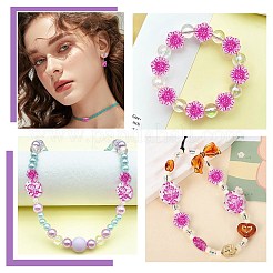 Fuchsia transparente Acrylperlen&nbsp;TACR-AR0001-28
