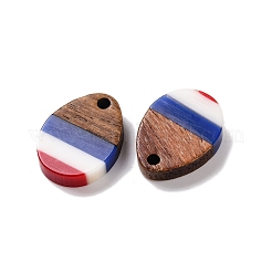Colgantes de madera de nogal y resina a rayas opacas del día de la independencia&nbsp;RESI-U010-01C