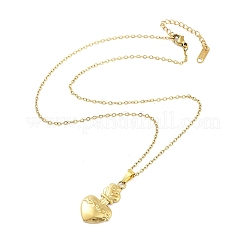 Colliers avec pendentif en acier inoxydable 304 du Sacré-Cœur&nbsp;NJEW-G083-02D-G