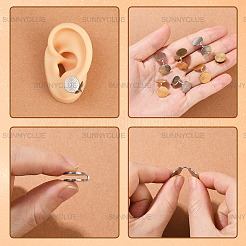 16 par de pendientes de puño de vórtice de acero inoxidable 304 de 2 colores&nbsp;EJEW-SC0001-87