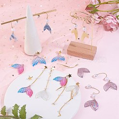 Kit para hacer aretes con forma de cola de sirena diy&nbsp;DIY-SZ0009-63
