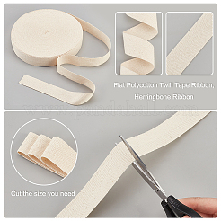 Flaches Polycotton-Köperbandband&nbsp;OCOR-WH0066-92I-01