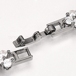 Messing Armbänder&nbsp;ZIRC-S058-46B