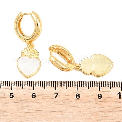 Valentinstag-Ohrringe aus Messing&nbsp;EJEW-Z164-11G-01