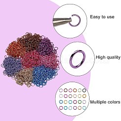 10320 Stück 24 Farben eloxierte offene Aluminium-Binderinge&nbsp;ALUM-SZ0001-10
