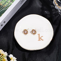 Plato de cerámica redondo para joyas&nbsp;AJEW-WH20067-023C