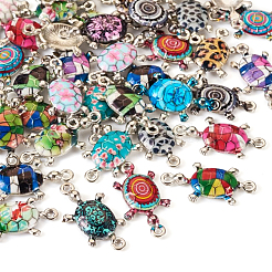 42 stücke 21 farben legierung emaille verbinder charms&nbsp;ENAM-TA0001-78