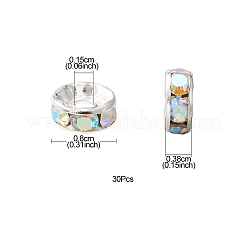 Messing Strass Zwischen perlen&nbsp;RB-YW0001-04D-02S