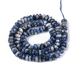 Natürliche blaue Fleck Jaspis Perlen Stränge&nbsp;G-N357-14A-04