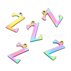 Breloques alphabet en acier inoxydable 304 avec placage ionique (IP)&nbsp;STAS-H122-Z-M