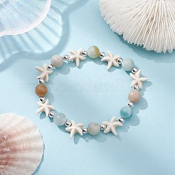 Stretch-Armband aus natürlichen und synthetischen Edelsteinperlen&nbsp;X-BJEW-JB09516-02