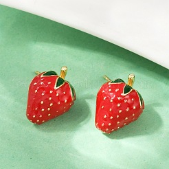Boucles d'oreille en laiton émaillé&nbsp;EJEW-F895-24B-G