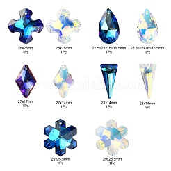 11 Stück k9 Glas-Strass-Anhänger&nbsp;GLAA-TZ0001-02