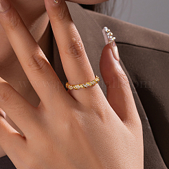 Anelli da dito da donna in ottone con micro pavé di zirconi cubici&nbsp;UY1275-4